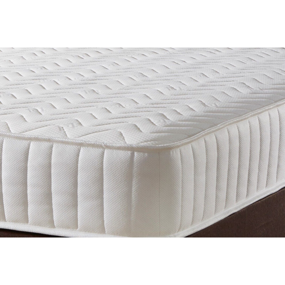 Jumpi (2Ft6 Small Single) New Memory Foam & Spring Quilted Mattress White