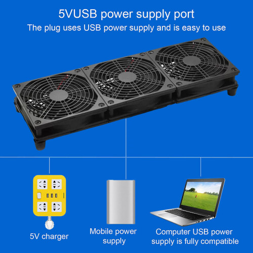 5V USB Router Cooling Fan 360mm x 120mm Laptop Host Case Cooling Fan Micro Computer Electronics 1