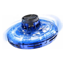 (Blue) Cool Kids Light Up Toys, Hand Operated Ufo Drones, Mini Flying Orb, Hover Boomerang Fidget Spinner, Christmas Birthday Gifts For Boys Girls
