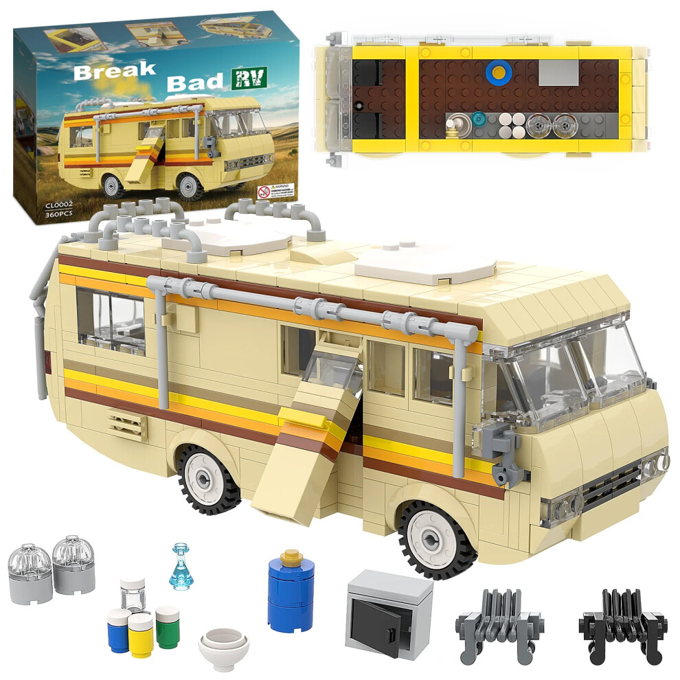 360PCS Break Bad RV Building Kit Creative Van House Camper Toys Building Blocks