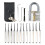 Transparent 15pcs Lock Picking Set Kit Tool With Transparent Practice Training Padlock Lock For Lock 1