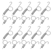 20 Pcs Metal Hanger Metal Spring Clips Fixing Pet Cage Door Spring Guinea Pig Cage Hooks Cage Door Hanging Hook