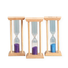 6pcs 1/3/5/10/15/20 Minutes Wooden Hourglass Timer Children's Time Hourglass Student Birthday Toy Gift