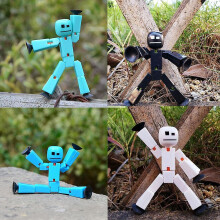 Stickman Sucker Toys Twisting Sticky Robot Toys Action Figure Toys Creative Deformable Stickbot Toys Depression Toys