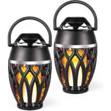 Outdoor Bluetooth Speaker - 2 Pack, Flame Effect, Ipx5 Waterproof, Party Decor