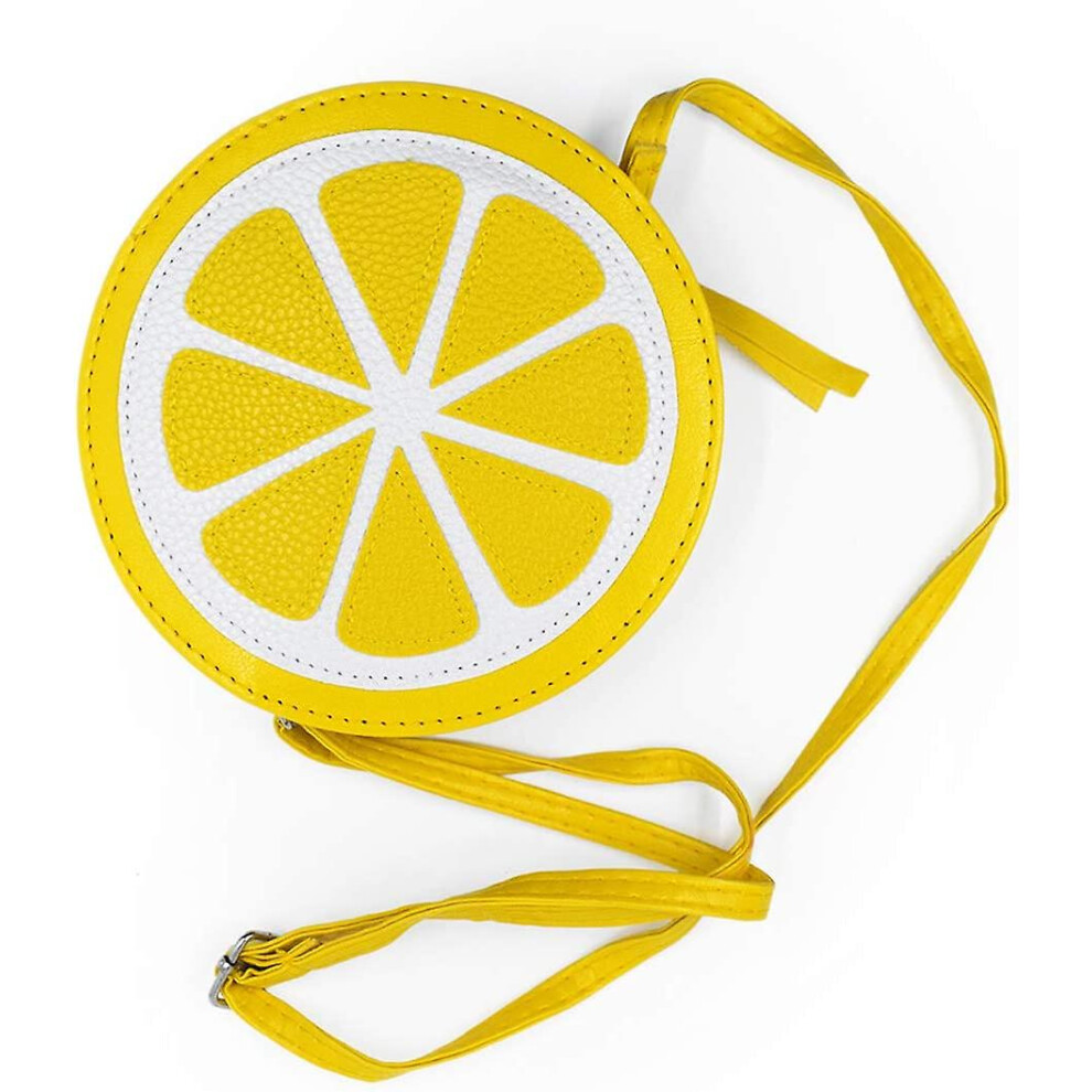 Lemon Lime Fruit Shaped Round Cute Fashion Personality Crossbody Bag Purse For Women Girls Female