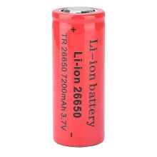 26650 7200mah 3.7v Rechargeable Battery Mini Size Portable Large Capacity Red -ys