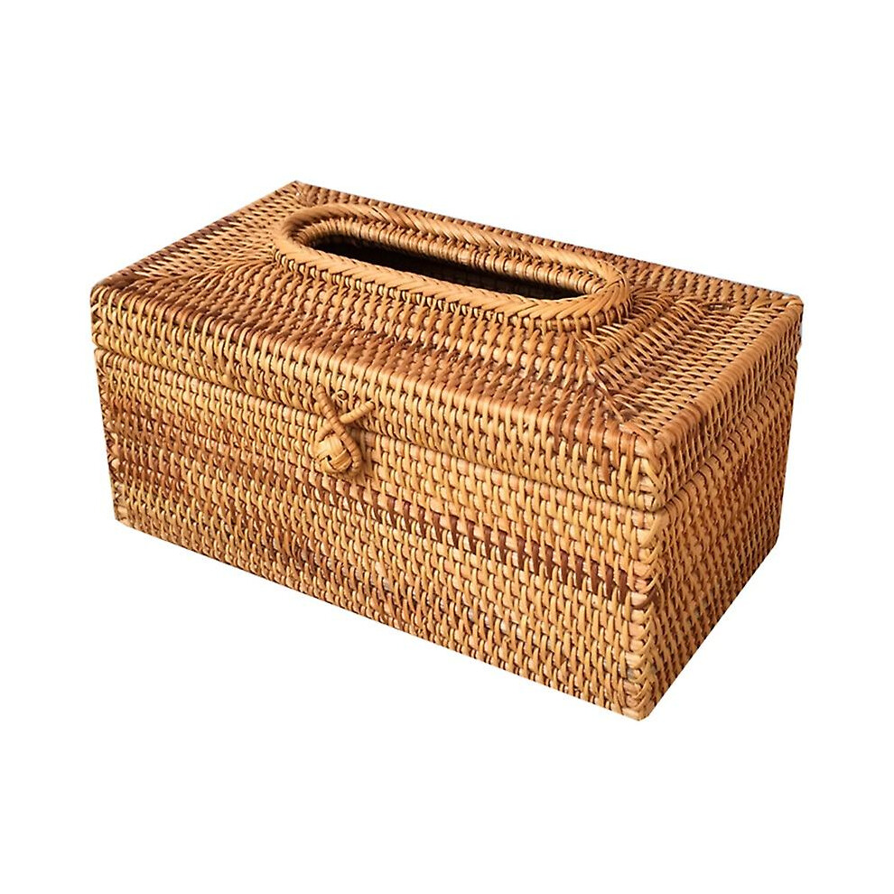 Paper Rack Rattan Tissue Box Elegant Home Decoration Handmade Desktop Tissue Container Napkin Stora