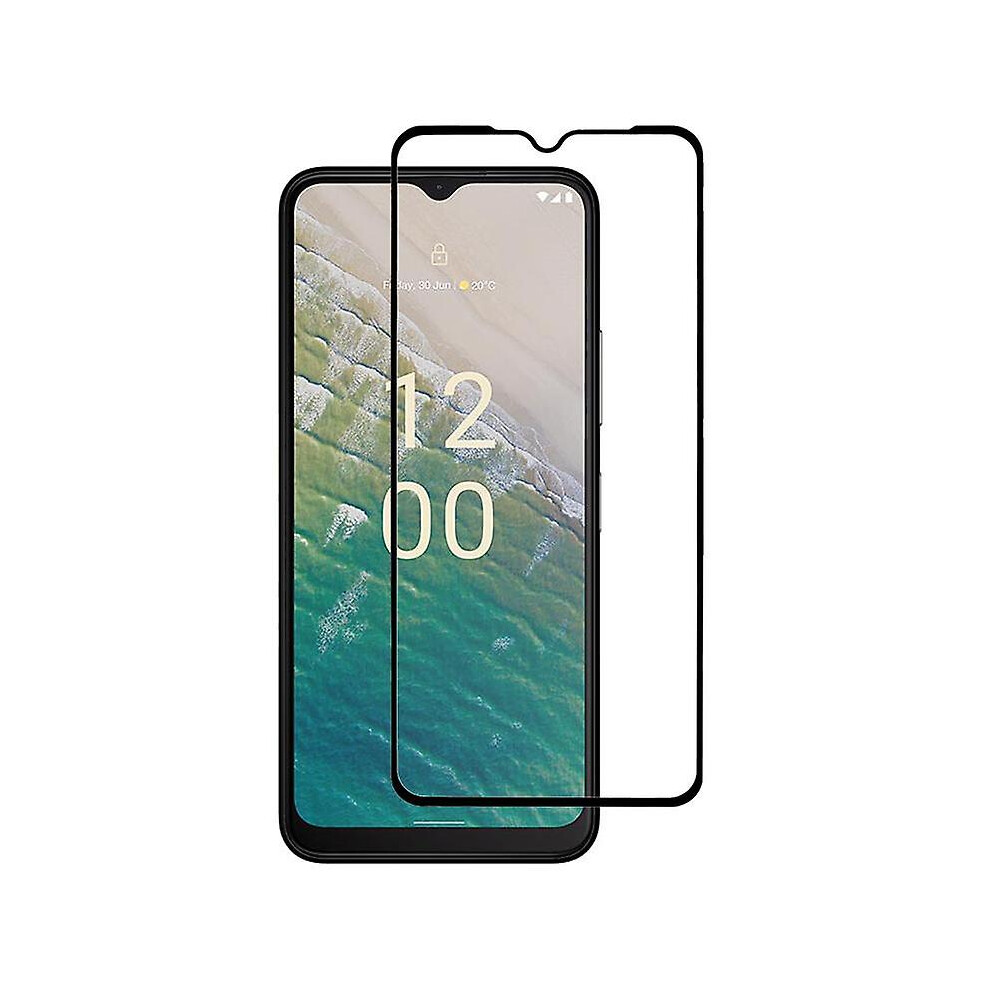 For Nokia C32 Phone Screen Protector Silk Printing Tempered Glass Full Glue Full Screen Film