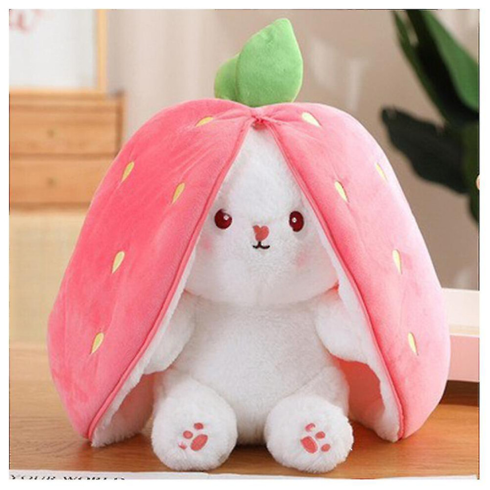 Rabbits Muppet Toys Reversible Carrots Strawberrys Bunny Pillow Plush Toy Doll For Boys Girls