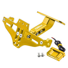 (gold) For Kawasaki Z1000sx Z 1000 Z1000 Sx 2020-2023 Accessories License Plate Holder Number Plate Frame Led Light Bracket Turn Signal