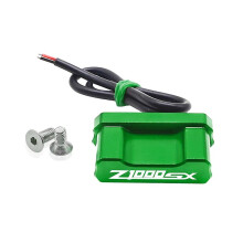 (green LED lights) For Kawasaki Z1000sx Z 1000 Z1000 Sx 2020-2023 Accessories License Plate Holder Number Plate Frame Led Light Bracket Turn Signal