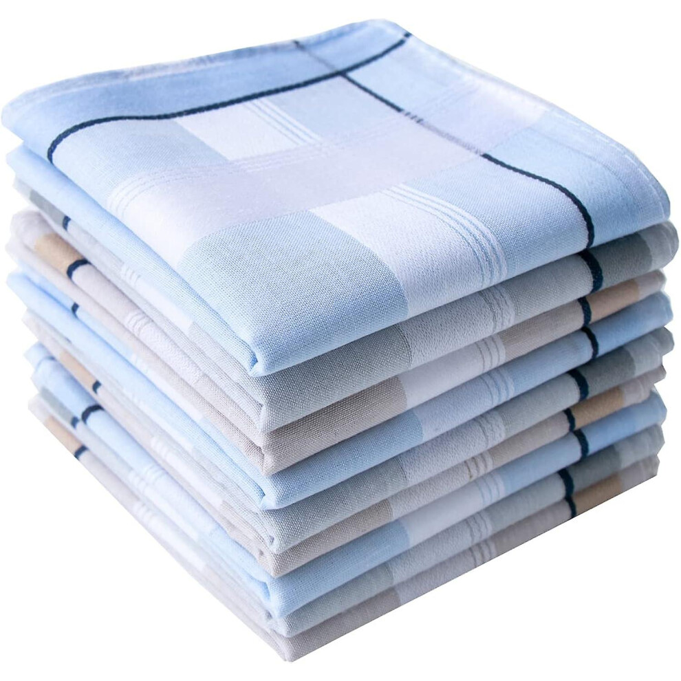 (12 pieces) Men's Handkerchies 100% Cotton Hanky 6 Piece Gift