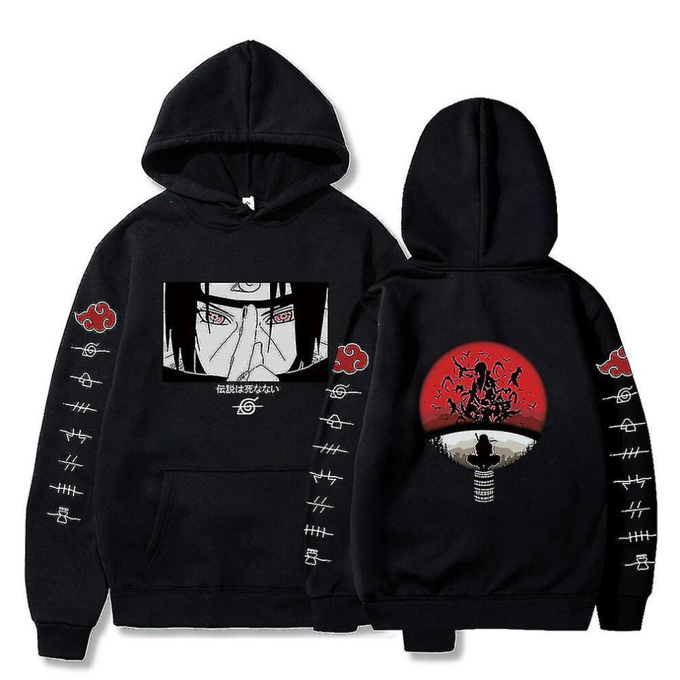 (XL) Uchiha Itachi Hoodie Men Womens Couples Tops Naruto Anime Cosplay Hooded Sweatshirt