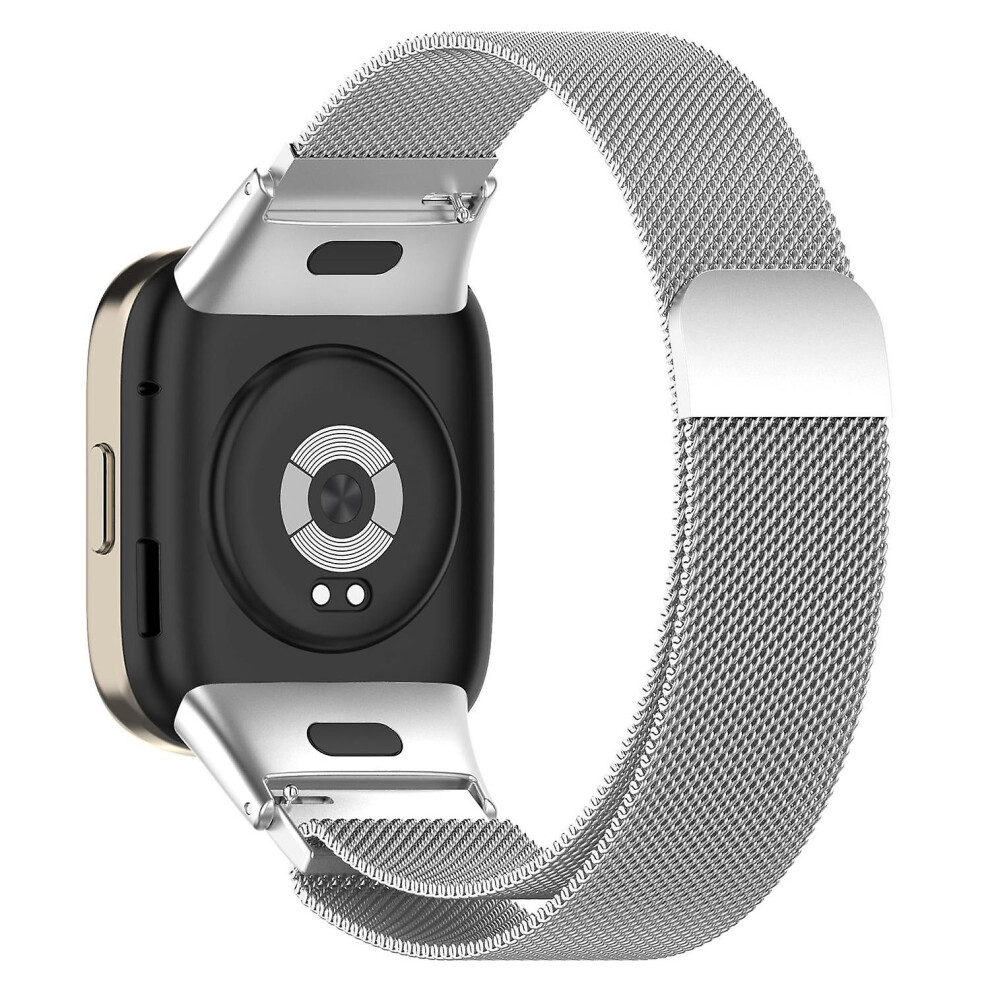 (Silver) For Xiaomi Redmi Watch 3/Mi Watch Lite 3 Milanese Metal Mesh Strap Replacement Smart Watch Band Silver