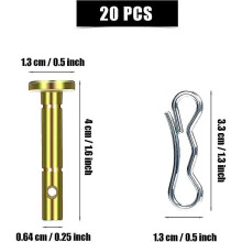 20 Set Snow Blower Shear Pins And Cotter Pins, 20 Pcs 738-04124 And 20 Pcs 714-04040 Shear Pin Repla