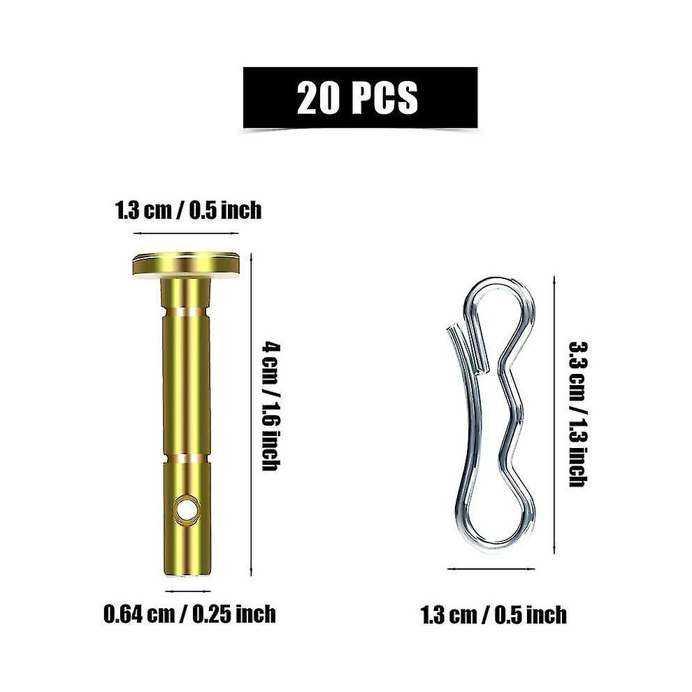 20 Set Snow Blower Shear Pins And Cotter Pins, 20 Pcs 738-04124 And 20 Pcs 714-04040 Shear Pin Repla
