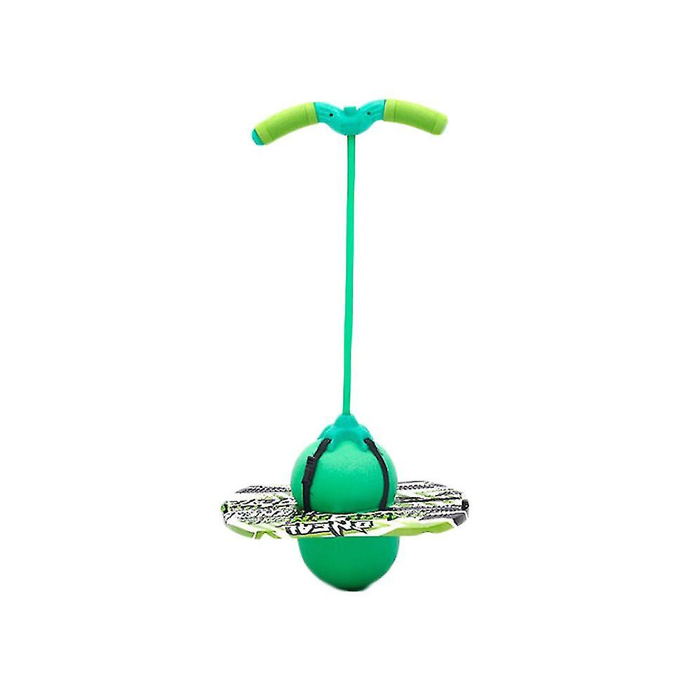 (Green) Pogo Jumping Ball Balance Board With Handle Explosion Proof Exercise Bouncing Ball Green