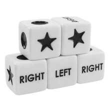 5pcs Left Right Center Dice Six Sided 16mm Standard Size Acrylic Dice Easy To Grip Game Dice Games Accessories Kaesi[hs]
