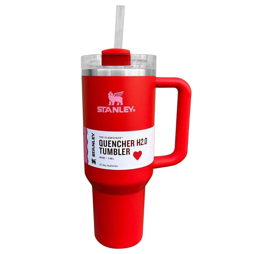 Stanley Quencher H2.0 FlowState Tumbler 40oz, Red Stainless Steel Vacuum Insulated Cup