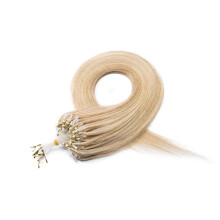 (blond & bleach blonde, 18inch) Micro Loop Human Hair Extensions 50G