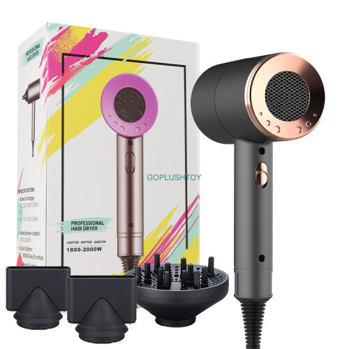 Gold Professional Lightweight Hair Dryer 2000W With Diffuser And gold-professional-lightweight-hair-dryer-2000w-with-diffuser-and