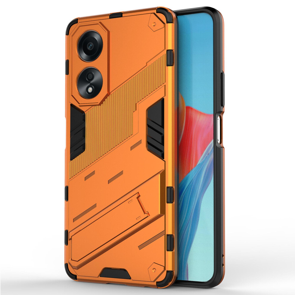 (Orange) For Oppo A58 4G Cover Pc Tpu Shockproof Kickstand Phone Case Orange 6909589366955