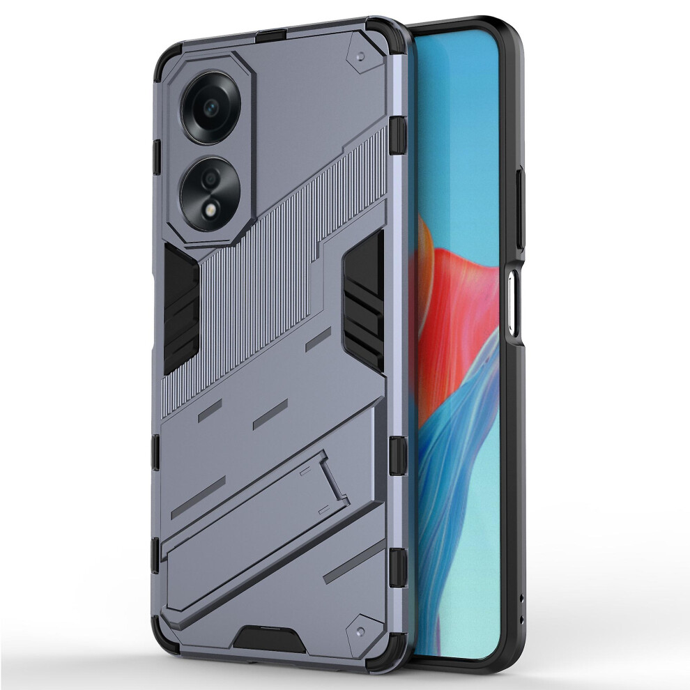 (Dark ) For Oppo A58 4G Cover Pc Tpu Shockproof Kickstand Phone Case Blue 6909589366979