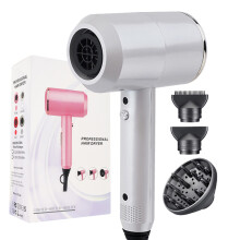 (White) Professional Hair Dryer 2000W Powerful AC Motor Quick Drying Ionic Hairdryer with 2 Speed 3 Heat Setting Cool Shot Button with 1 Diffus