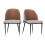 (Beige+Brown) Set Of 2  Dining Kitchen Chairs High-End Leather 1
