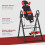 Homcom HOMCOM Adjustable Gravity Inversion Table with Safety Belt, Red 4