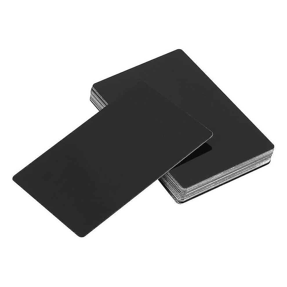 50pcs Sublimation Metal Business Cards, Engraved Business Cards(black)--