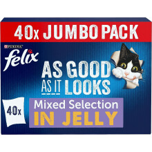 Felix As Good As It Looks Mixed Cat Food, 100 g (Pack of 40)