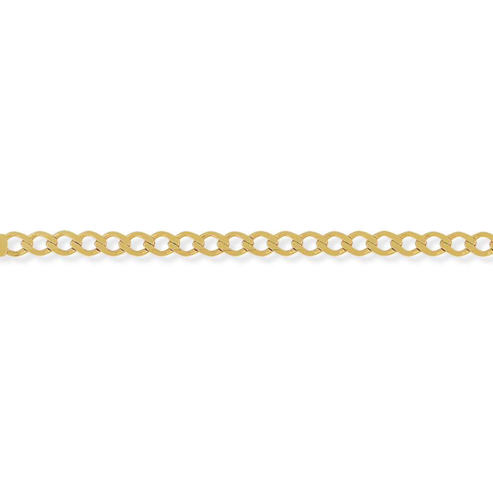 (24) Jewelco London 9ct Yellow Gold - High Performance Curb Pendant Chain Necklace - 5.2mm gauge
