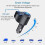 4 In 1 Usb C Car Charger 36w Usb Cigarette Lighter Socket Splitter Adapter 2