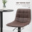 Homcom HOMCOM Bar Stools Set of 2 Adjustable Counter Barstools W/ Footrest Brown 3