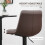 Homcom HOMCOM Bar Stools Set of 2 Adjustable Counter Barstools W/ Footrest Brown 5