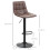 Homcom HOMCOM Bar Stools Set of 2 Adjustable Counter Barstools W/ Footrest Brown 2