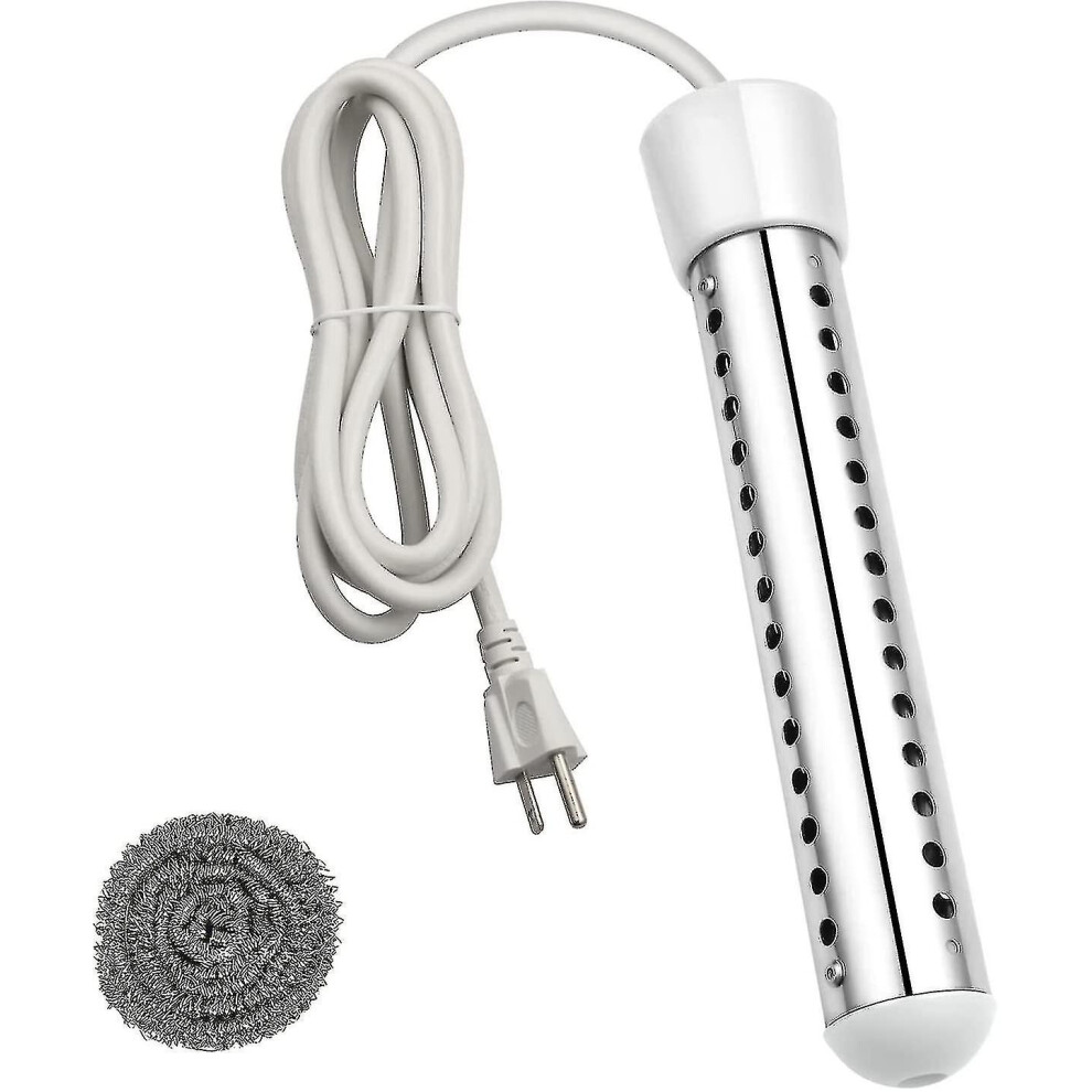 Immersion Heater,  1500w Submersible Immersion Water Heater With Full 304 Stainless-steel Guard, Bucket Heater Heats 5 Gallons Of Water In Mimutes Whi