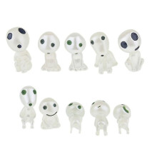Ghibli Kodama Tree Spirit Princess Mononoke Mini Action Figure Glow In Dark Luminous Elf