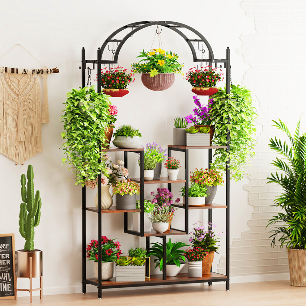 75 inch Tall Freestanding Metal Iron Plant Stand Indoor Flower Rack on ...