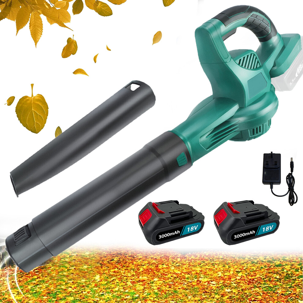 (Electric Handheld Blower with 2x3.0A Battery and Charger) Cordless Leaf Blower & Vacuum, Electric Handheld Blower , compatible with Makita Battery