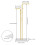 Modern Gold Coat Rack Hook Double Pole Hat Rack Stand Freestanding 6