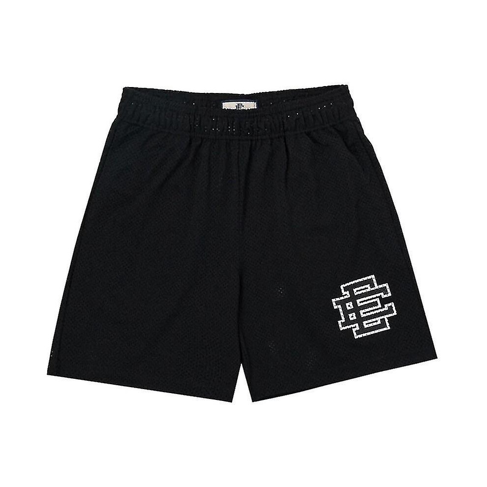 (BLACK 2, M) Eric Emanuel Shorts Ee Shorts Sports Breathable Mesh Pants Ee Basic Short Loose Fitness Running Shorts For Men Women