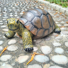 (Simulation) Lifelike Resin Turtle Statue, Realistic Tortoise Figurine For Yard Lawn Decoration