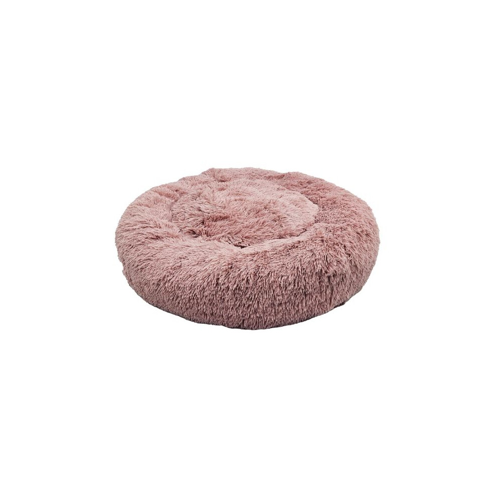 Hugglepets (Small - 50Cm, ) Anti-Anxiety Donut Dog Bed Pink