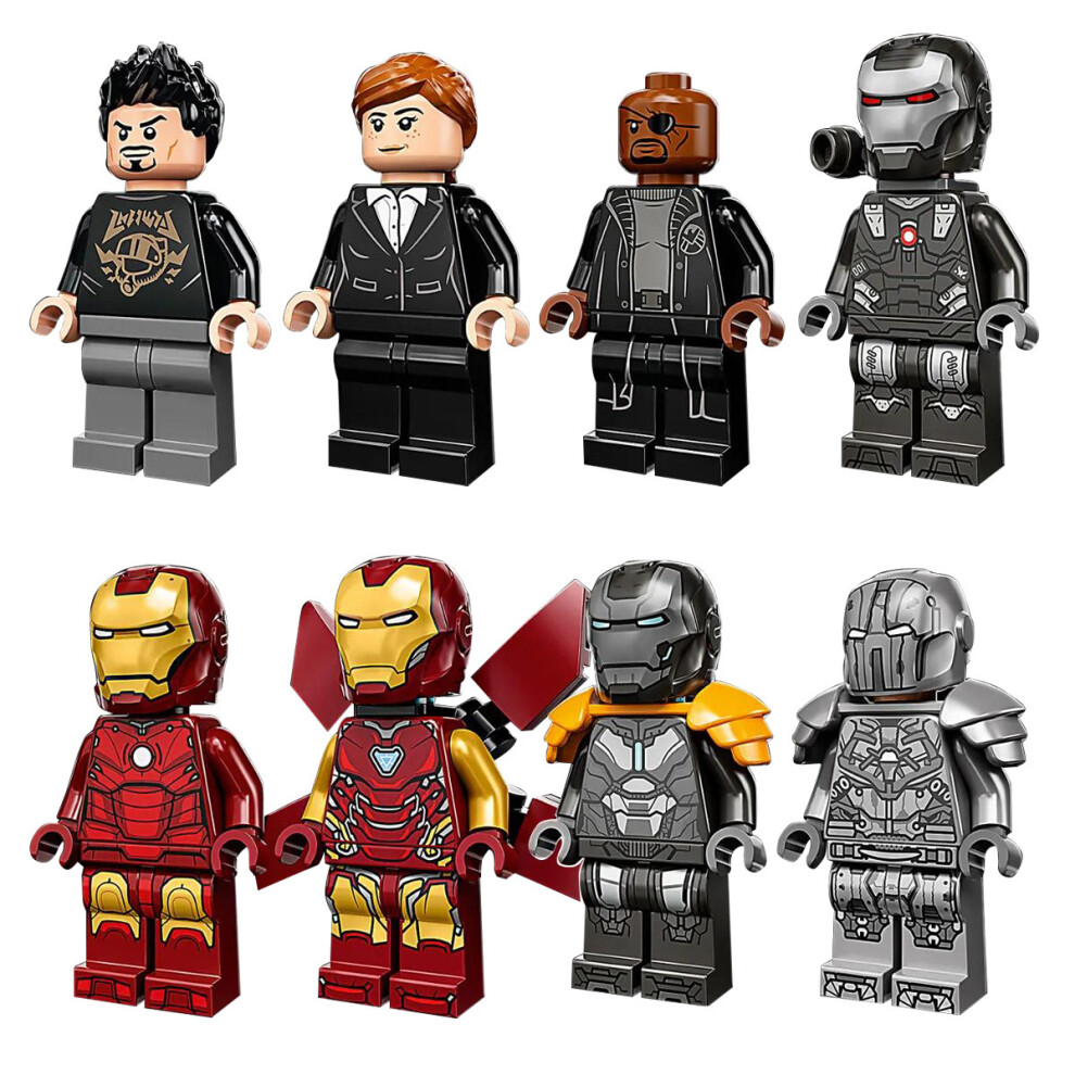 8pcs Avengers Marvel Mini Figures Ironman Spiderman Fit Lego