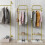 68.8 inch Coat Rack Stand with Shelf and Base Clothes Storage Stand 2