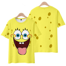 (style 9, Kids-150) SpongeBob 3D Summer Tee - Personalized Print for Kids