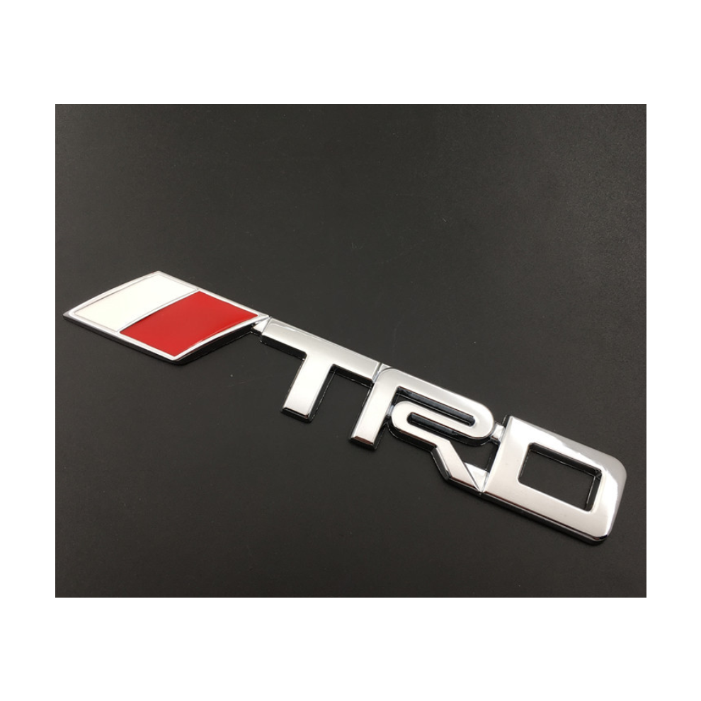 (Silver) Toyota Trd Fender Trunk Decal Emblem Badge Sticker Silver 4754135896682